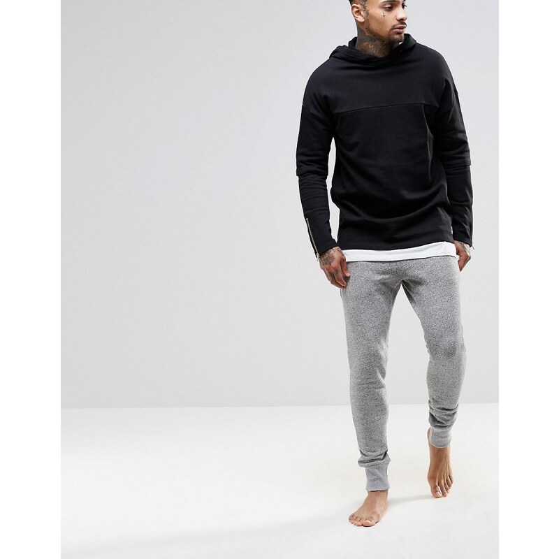 ASOS Loungewear - Pantalon de jogging skinny en jersey texturé - Gris