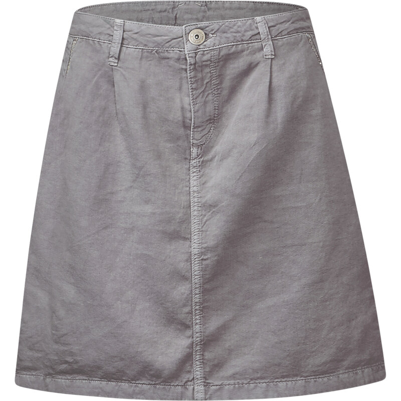 Street One - Mini-jupe en lin Malia - pearl grey