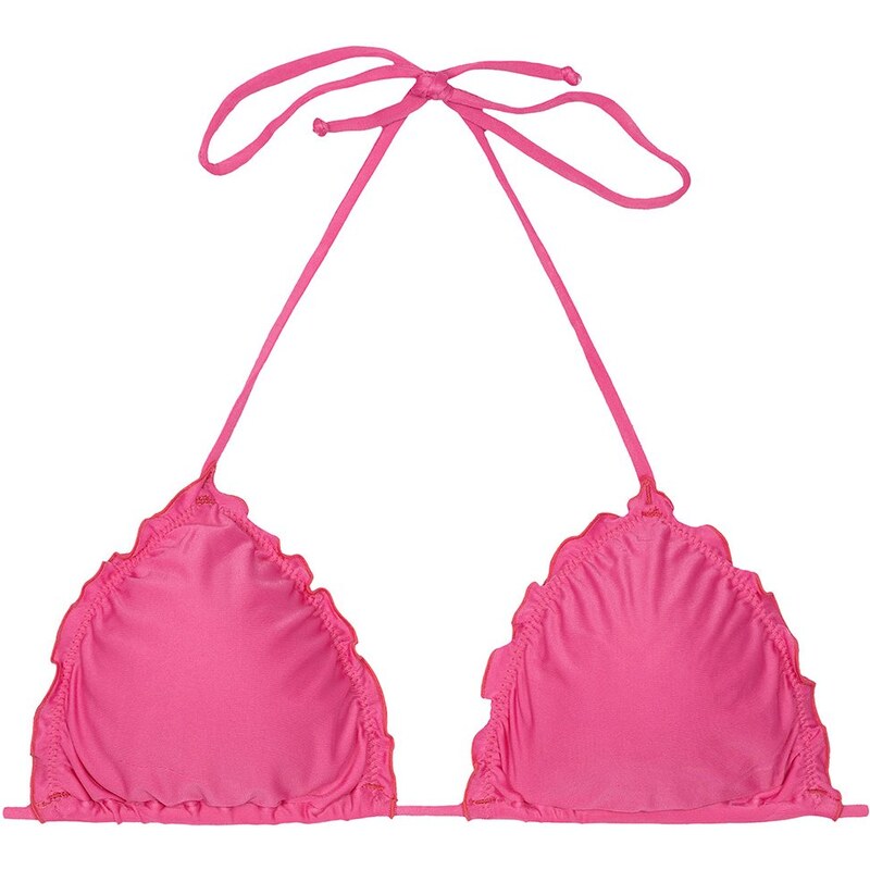 Rio De Sol Haut De Bikini Triangle Rose à Bords Ondulés - Soutien Luli Pink
