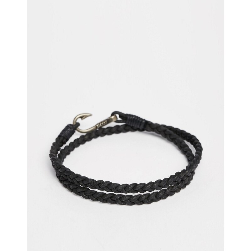 ASOS - Bracelet cheville avec crochet - Noir