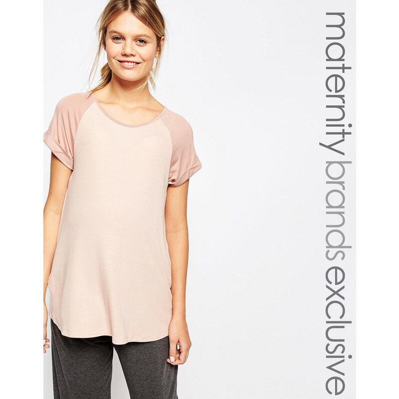 Bluebelle Maternity - T-shirt décontracté en jersey confortable - Rose