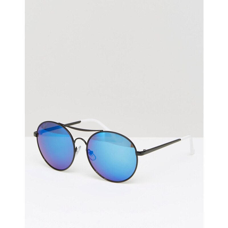 Jeepers Peepers - Lunettes de soleil aviateur à verres bleus - Noir