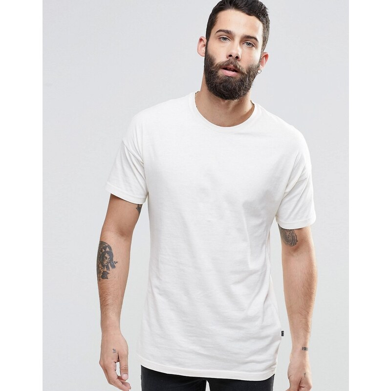 Only & Sons - T-shirt ras de cou à emmanchures basses - Blanc