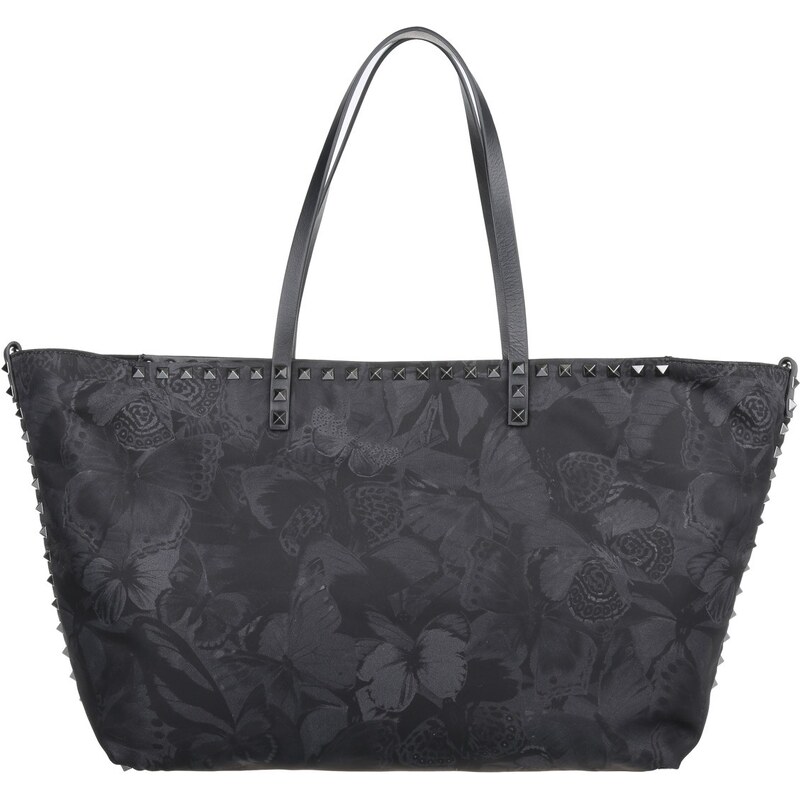 Valentino Sacs à Bandoulière, Studded Shopping Bag Butterfly Black en noir