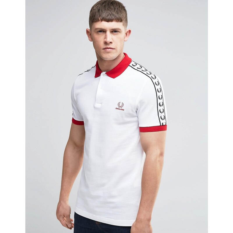 Fred Perry - Polo Angleterre - Blanc - Blanc