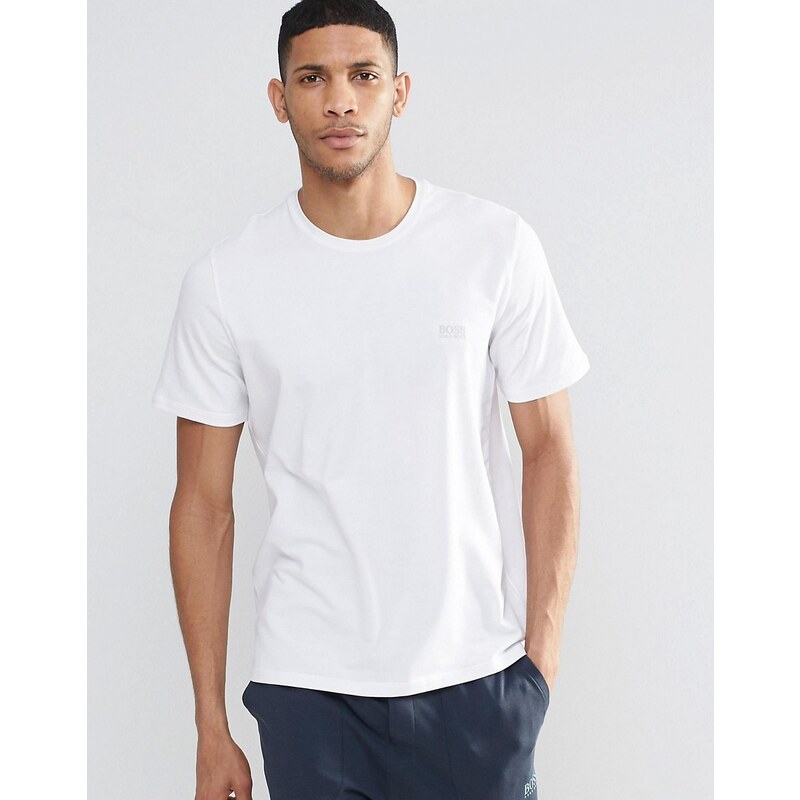 BOSS By Hugo Boss - T-shirt coupe classique avec logo argenté - Blanc - Blanc