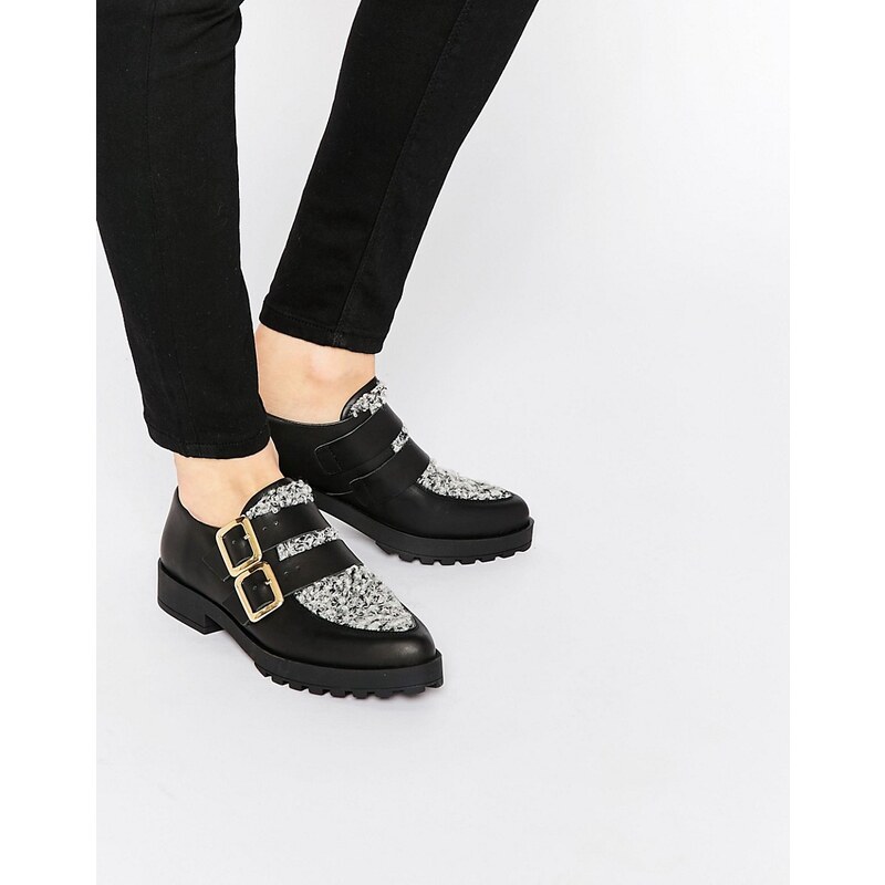 Miista - Bhu - Chaussures plates à boucles - Noir