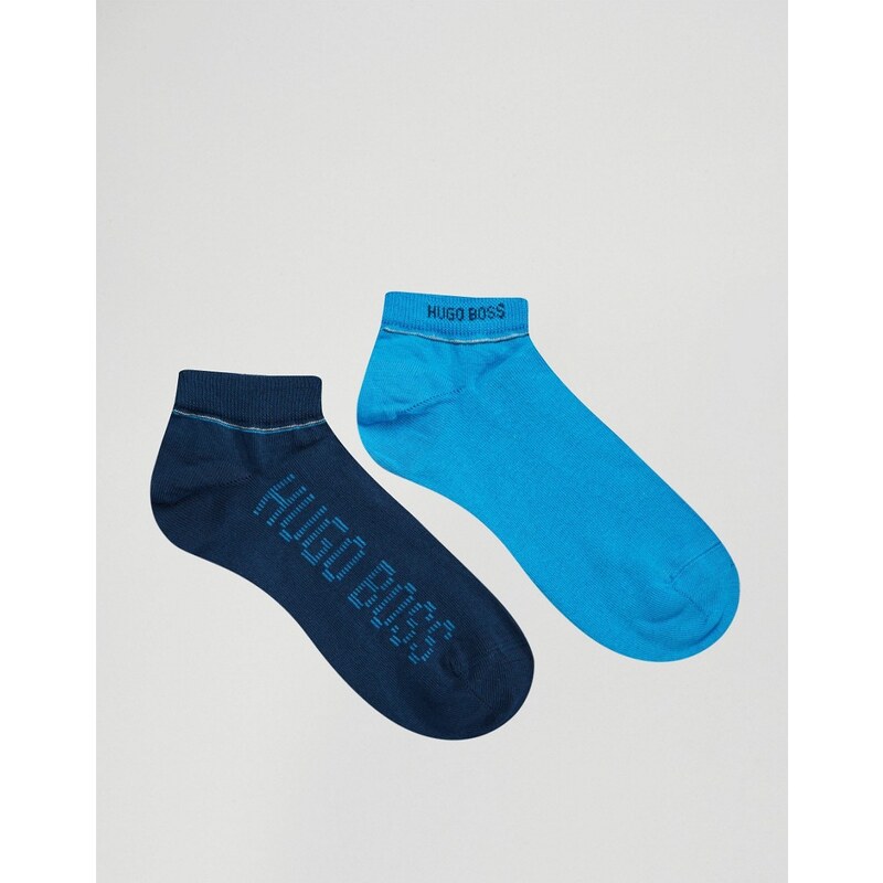 BOSS By Hugo Boss - Lot de 2 paires de chaussettes de sport - Bleu - Bleu
