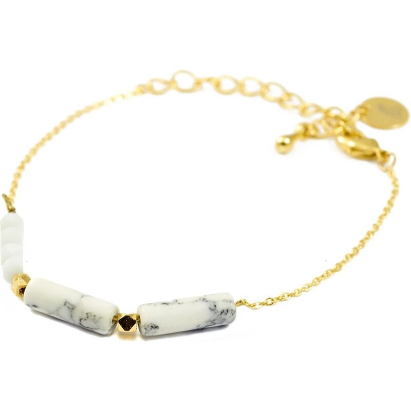 Bracelet orné de pierres fines et perles naturelles Miramar Azucar Bijoux