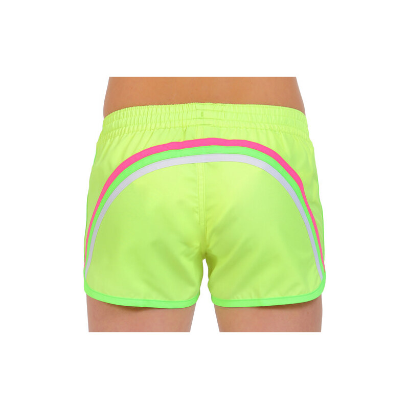 SUNDEK fluo yellow taffetta nylon swim shorts