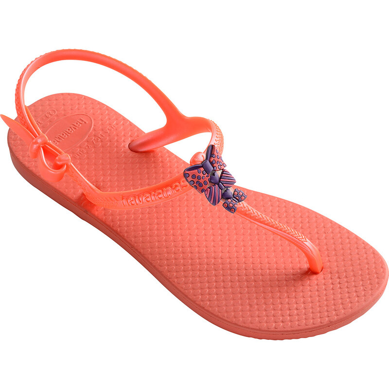 Havaianas Sandale Tongs Sandales Corail Pour Fille Avec Noeuds Violets - Kids Freedom Vitamina