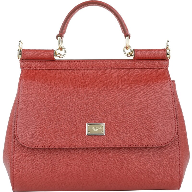 Dolce&Gabbana Sacs portés main, Medium Dauphine Calfskin Sicily Bag Rosso en rouge