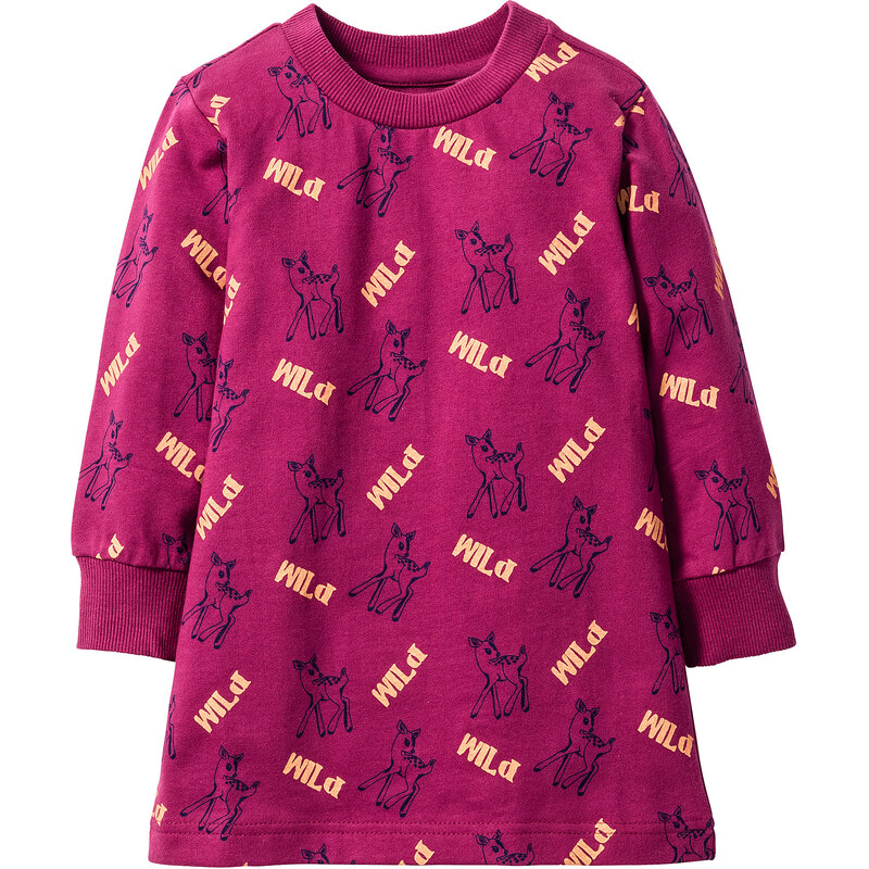 bpc bonprix collection Robe sweat-shirt violet manches longues enfant - bonprix