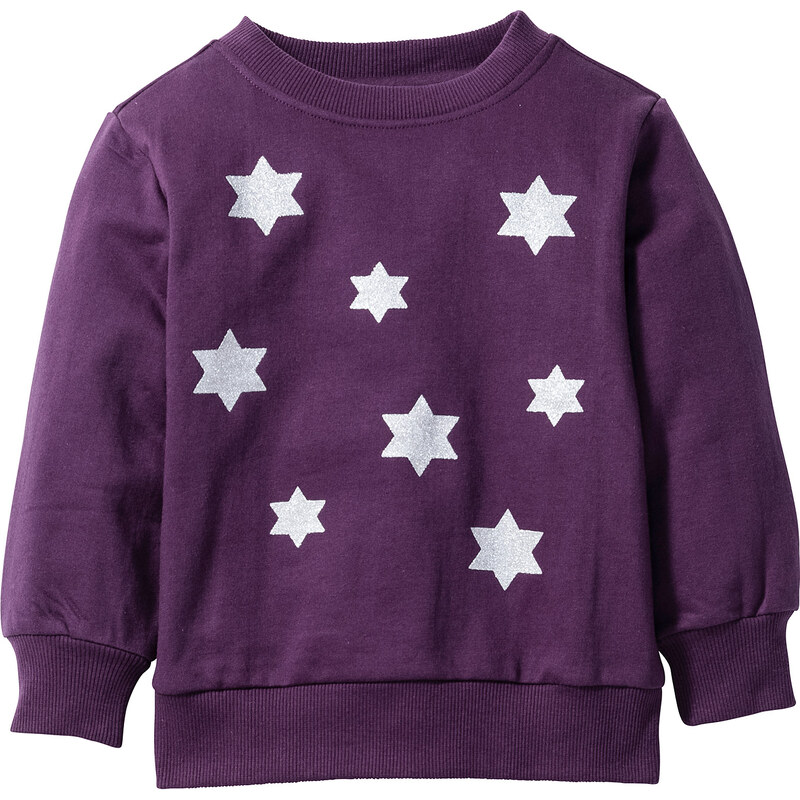 bpc bonprix collection Sweat-shirt à imprimé brillant violet manches longues enfant - bonprix