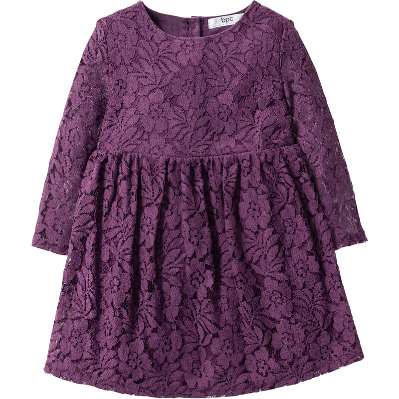 bpc bonprix collection Robe à dentelle violet manches longues enfant - bonprix