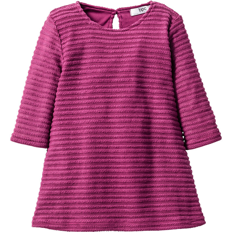bpc bonprix collection Robe aspect maille violet manches 3/4 enfant - bonprix