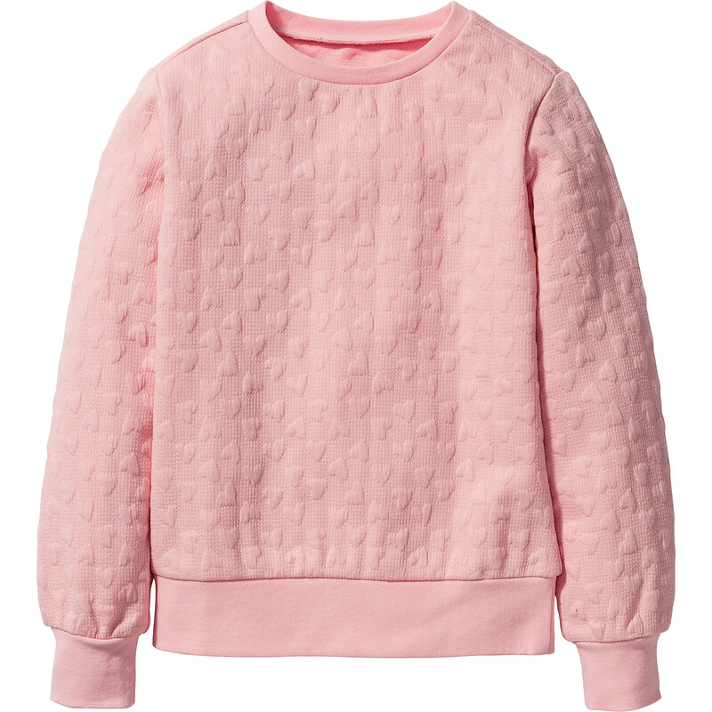 bpc bonprix collection Sweat-shirt à motif petits cœurs rose manches longues enfant - bonprix