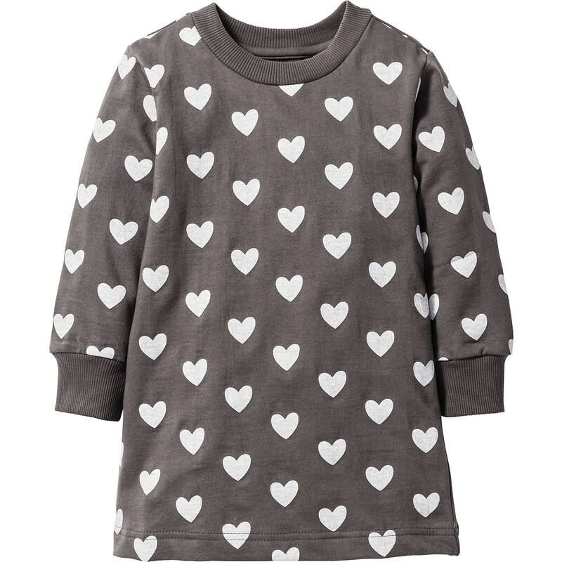 bpc bonprix collection Robe sweat-shirt gris manches longues enfant - bonprix