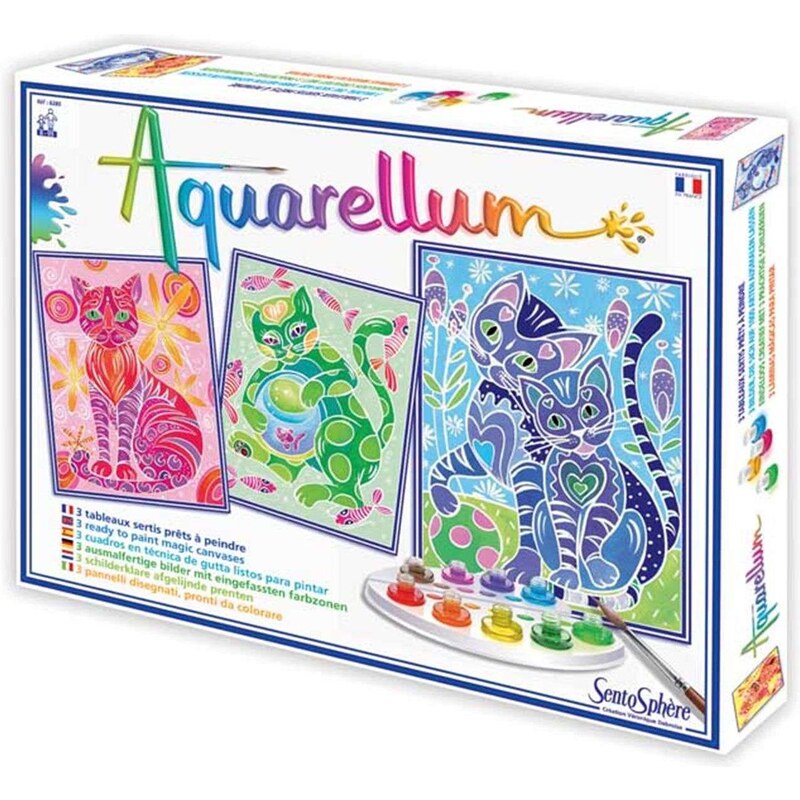 Sentosphere Aquarellum chats - Tableaux à peindre - multicolore
