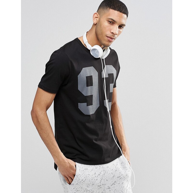 ASOS Loungewear - T-shirt de pyjama avec imprimé - Noir