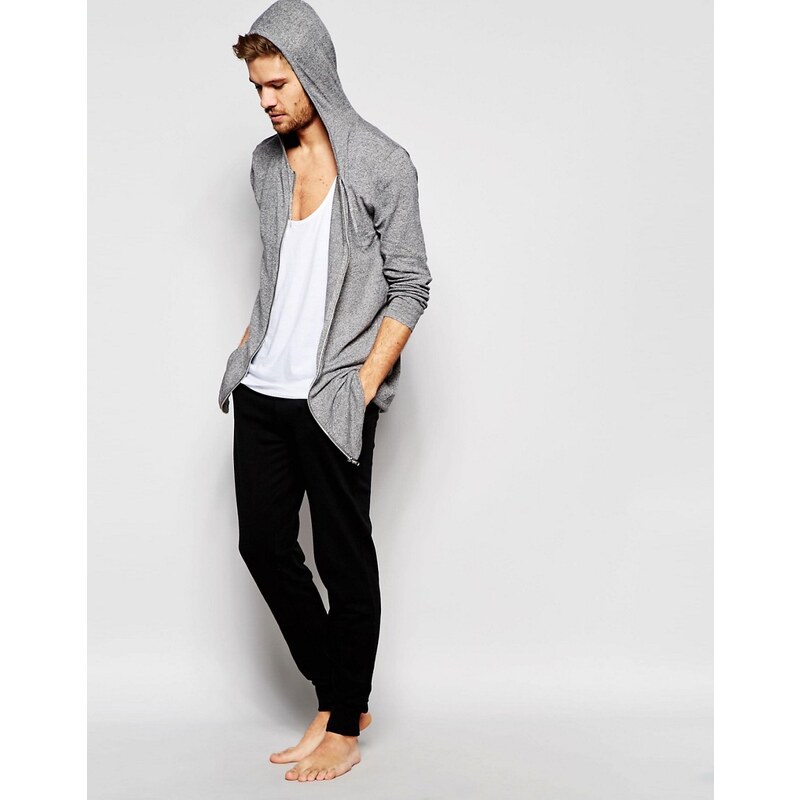 ASOS Loungewear - Pantalon de survêtement skinny à double ceinture - Noir - Noir