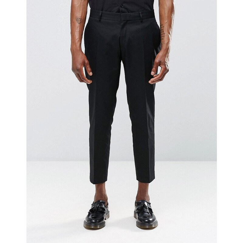 Religion - Pantalon habillé skinny coupe courte - Noir - Noir