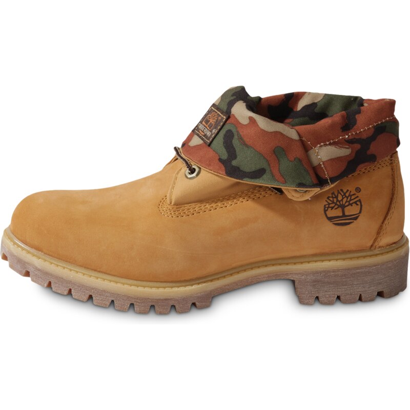 Timberland Boots 6-inch Icon Roll-top Camo Beige Homme
