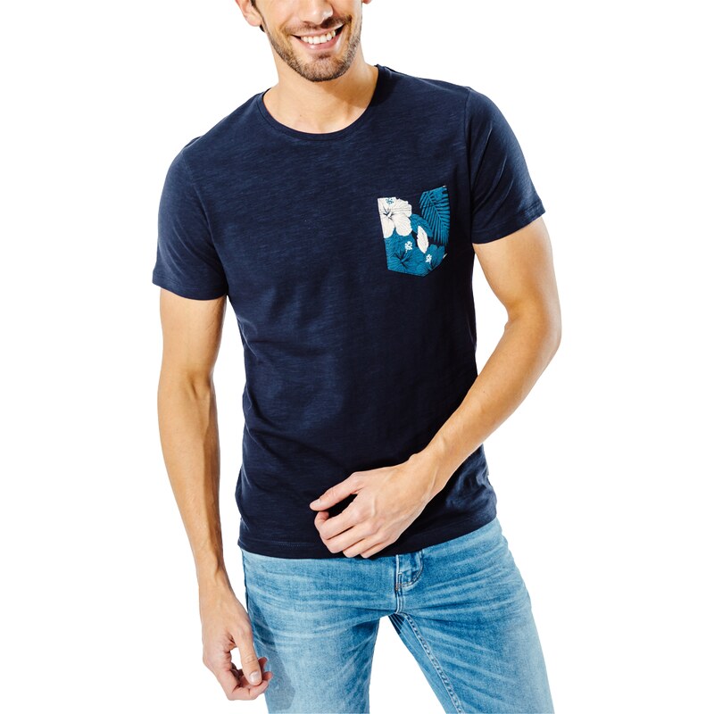 Jack & Jones Tee-shirt T-shirt Tropical Bleu Marine Homme