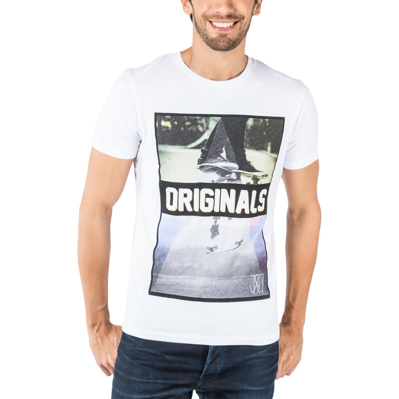Jack & Jones Tee-shirt T-shirt Skateur Gris Homme
