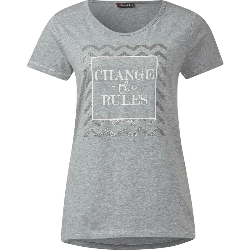 Street One - T-shirt imprimé Lyva - pearl grey melange