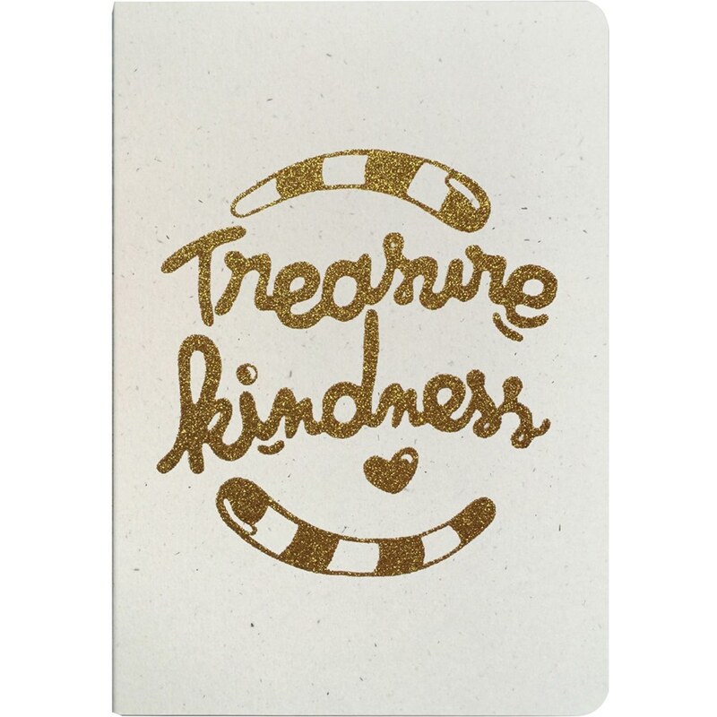 The Cool Company Tresaure Kindness - Carnet paillettes - or