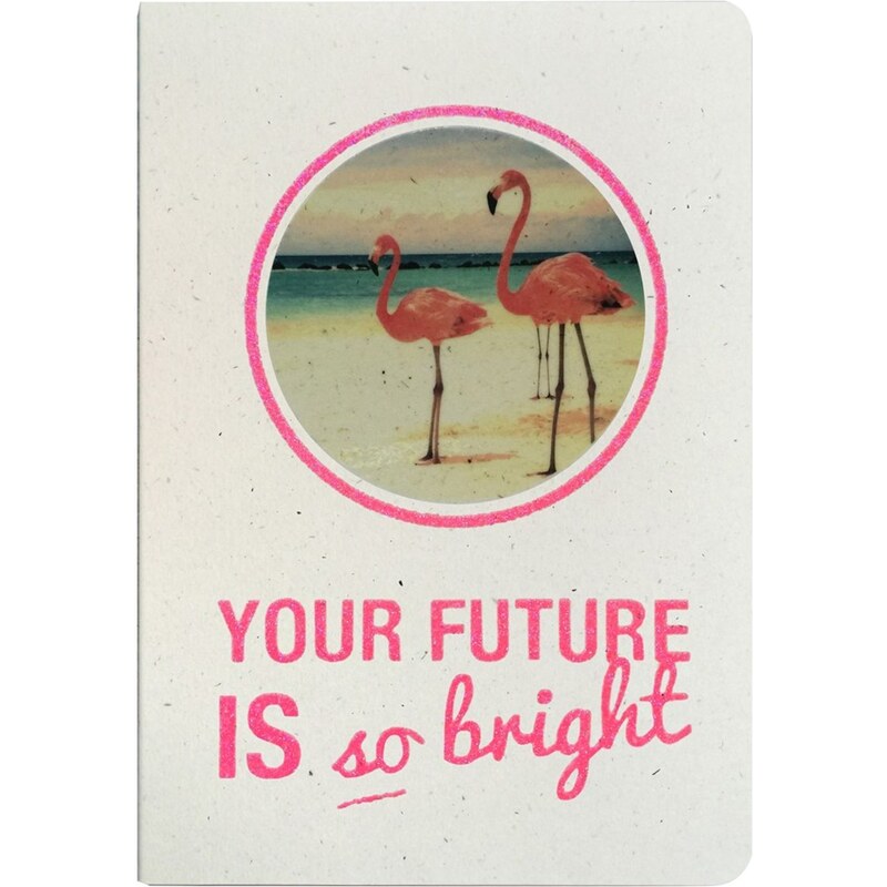 The Cool Company Your future is so bright - Carnet paillettes et visuel - rose