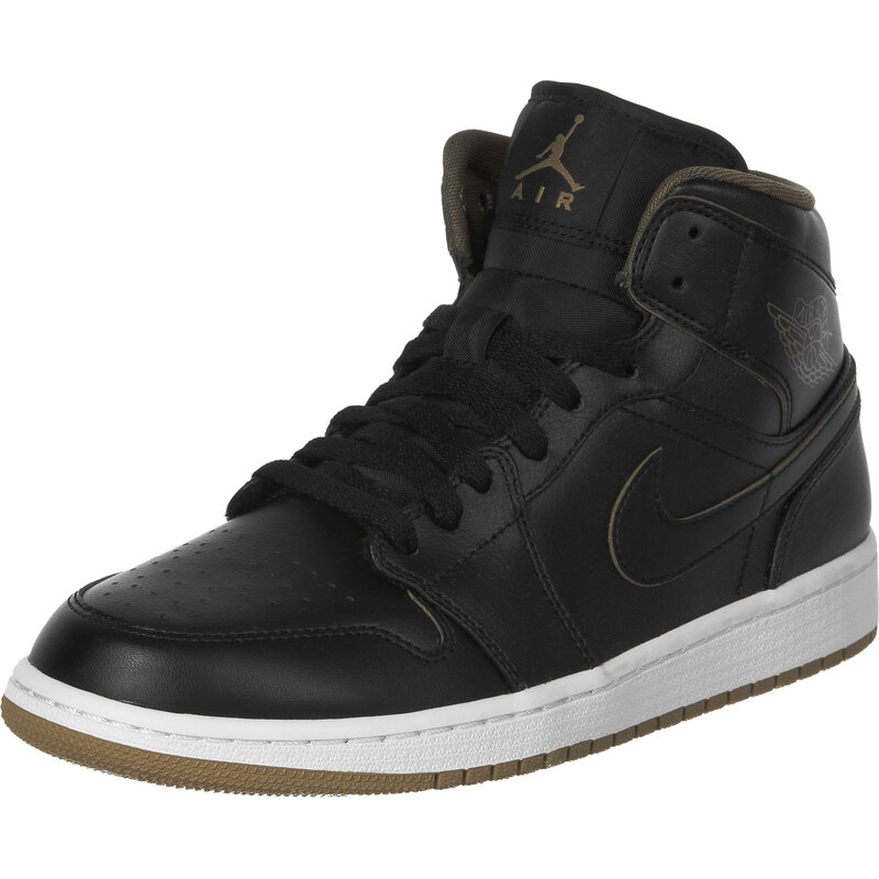 Jordan 1 Mid chaussures black/gold/white