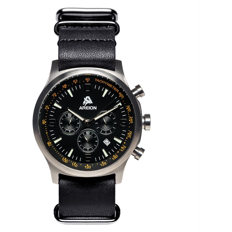 Areion Watches Montre à Bracelet Cuir - Pilot