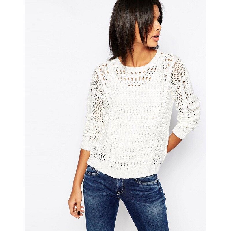 Pepe Jeans - Mayca - Pull en maille ample - Blanc