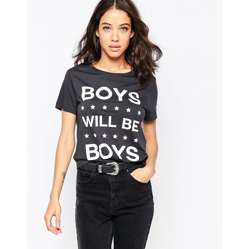 South Parade - T-shirt motif Boys Will Be Boys - Noir