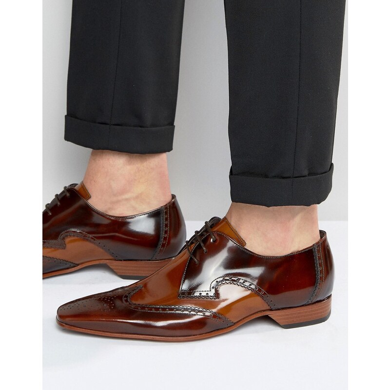 Jeffery West - Chaussures richelieu en cuir - Marron