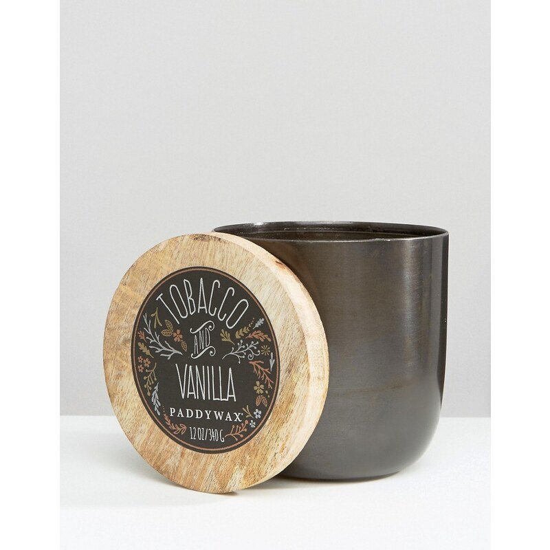 Paddywax - Foundry - Bougie 12 oz - Tabac et vanille - Noir