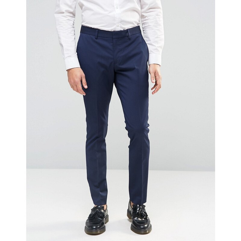 Selected Homme - Pantalon skinny stretch - Bleu marine