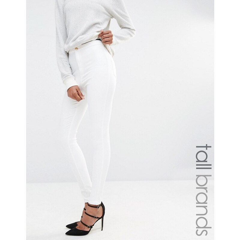 Missguided Tall - Vice - Jean tube taille haute - Blanc