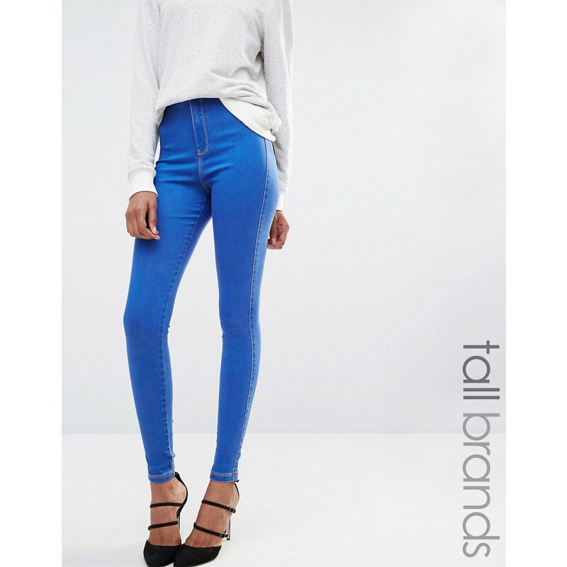 Missguided Tall - Vice - Jean skinny taille haute super stretch - Bleu