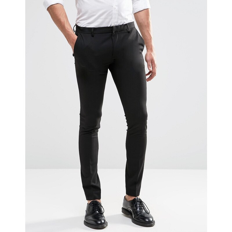 ASOS - Pantalon habillé ultra skinny - Noir - Noir
