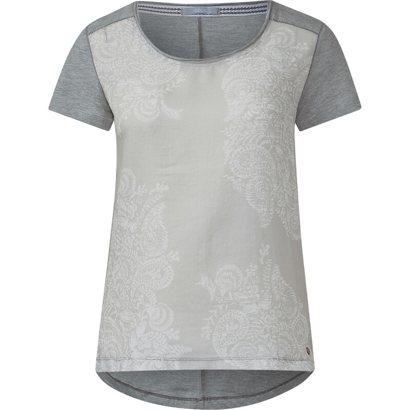 Cecil - T-shirt imprimé décoratif - sportive gris