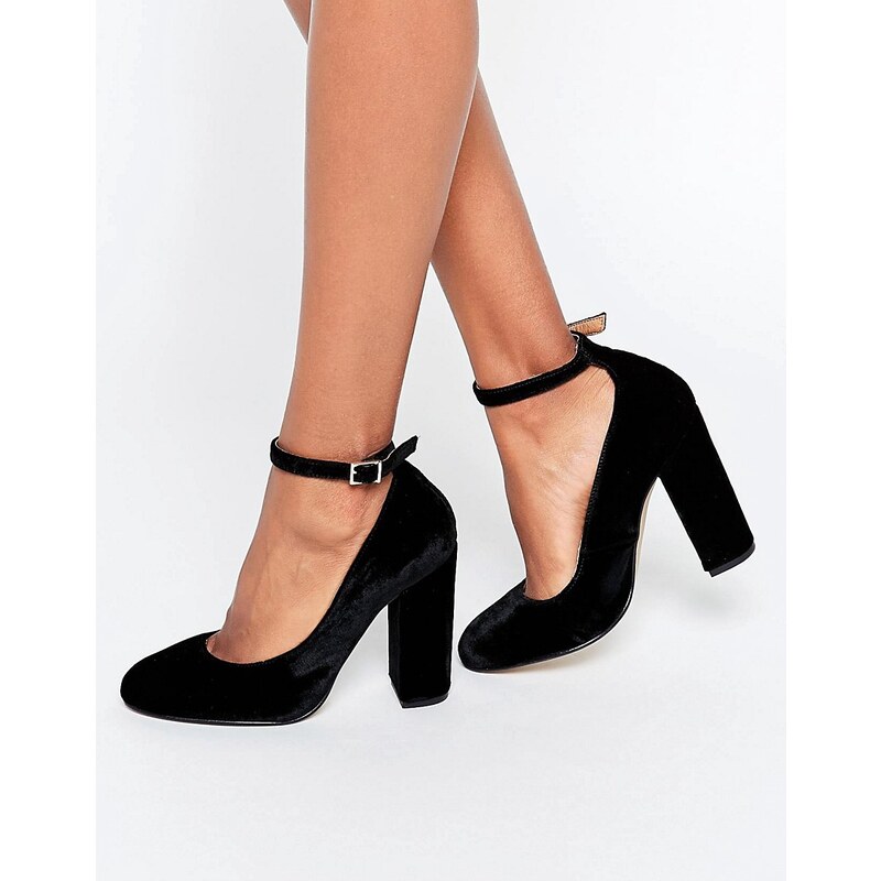Carvela - Adonis - Chaussures à talon carré et double bride de cheville - Noir - Noir