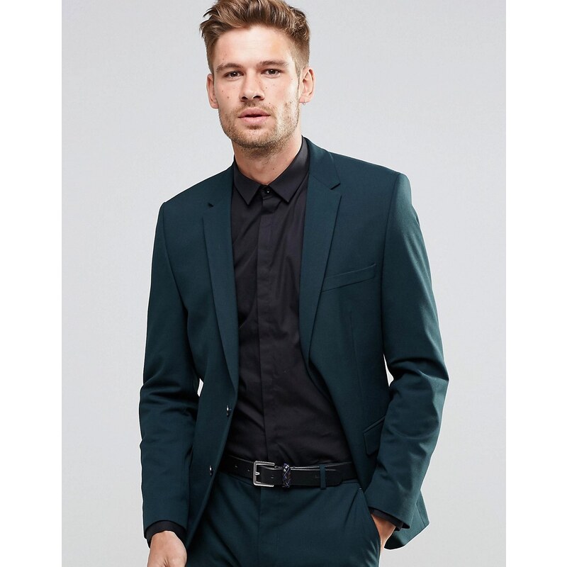 Selected Homme - Veste de costume stretch coupe cintrée - Vert