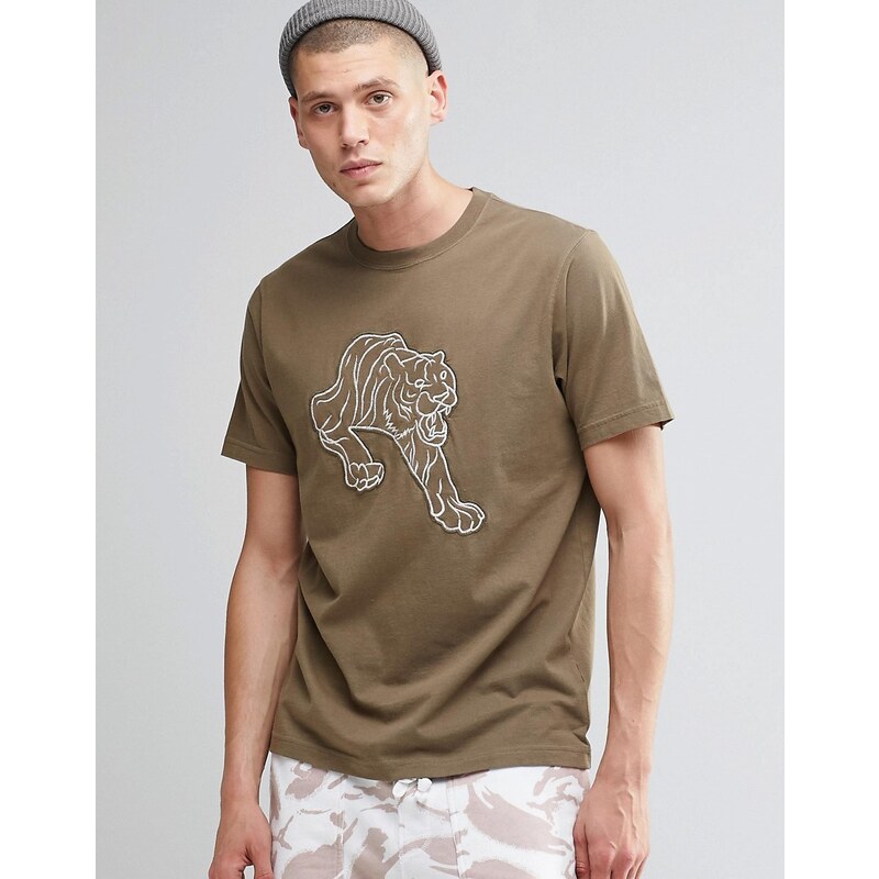 Maharishi - T-shirt brodé tigre - Vert