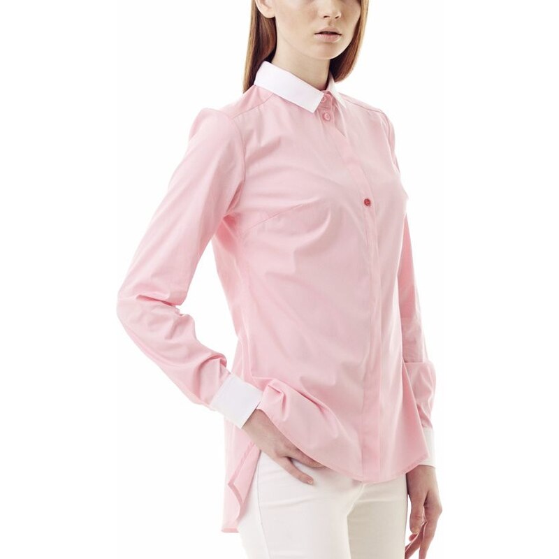 I'M Your Shirt Chemise Rose à Col Blanc I'M in Love