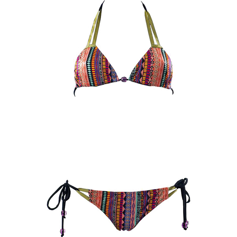 ACQUA BAZAAR SWIMWEAR Bikini Triangle Imprimé Multicolore Bermudes
