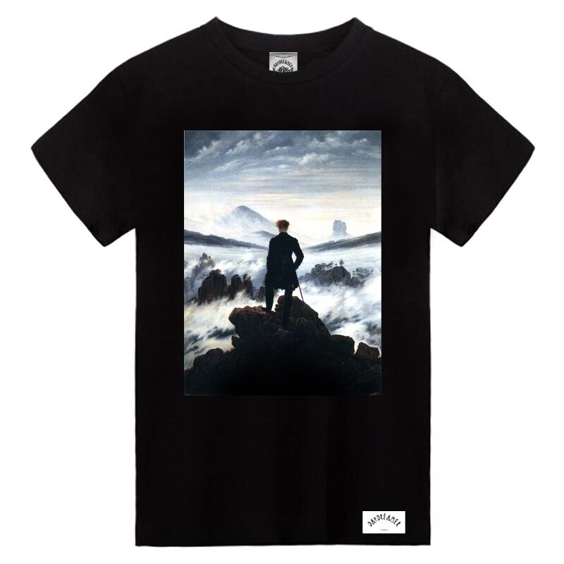 Daydreamer Paris T-Shirt Imprimé Voyageur Contemplant une Mer de Nuages