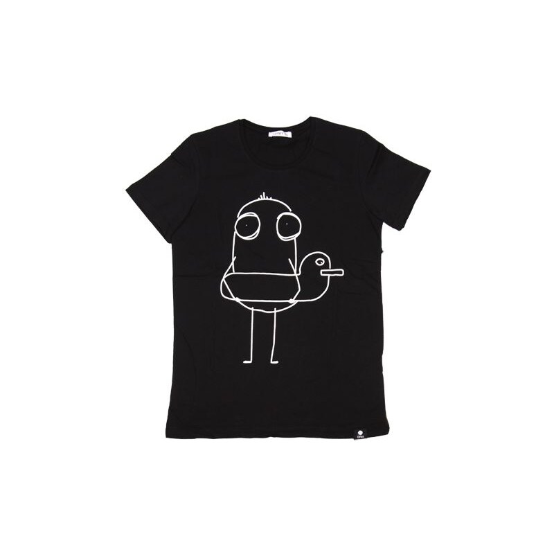 T-shirt Noir Imprimé - Quipster Lifeguard